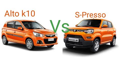 Alto K10 Vs S Presso Honest Comparison Maruti Alto K10 Vs Maruti S