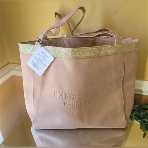 Jimmy Choo | Bags | Jimmy Choo Parfums Tote Bag Purse New Beige Pink ...