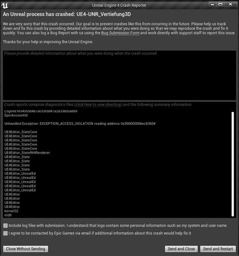 Unreal Crash R Unrealengine
