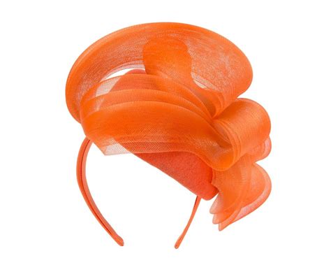 Orange Winter Racing Pillbox Fascinator By Fillies Collection