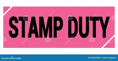 Stamp Duty Text On Pink Black Grungy Stamp Sign Stock Illustration