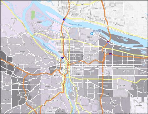 Portland Oregon Zip Code Map Free Davida Francoise