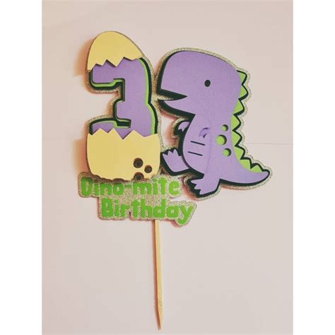 Dinosaur Theme Cake Topper Etsy