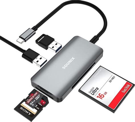 Sounix Sd Cardreader In Kaartlezer Sd Tf Cf Usb X