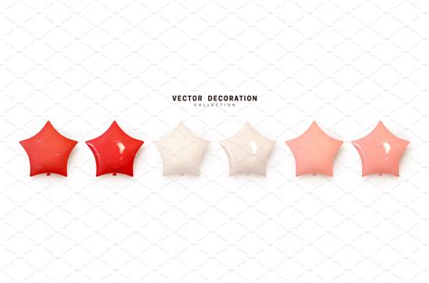 Set of helium balloons shapes stars | Graphic Objects ~ Creative Market