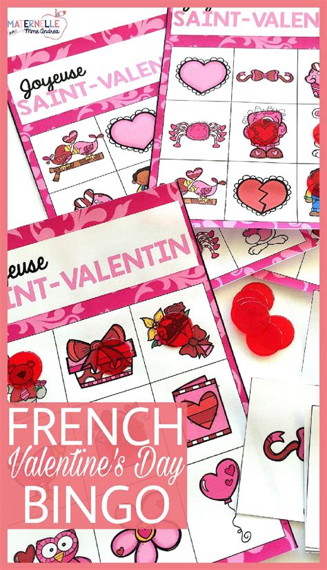 Bingo Pour La Saint Valentin French Valentines Day Bingo