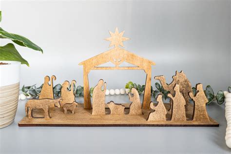 Minimalist Nativity Scene Minimalist Christmas Decor Manger Nativity