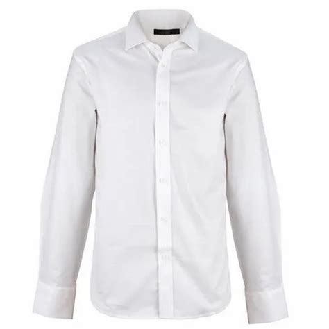 Formal Wear Cotton Men White Plain Full Sleeves Shirts Rs 400 Piece