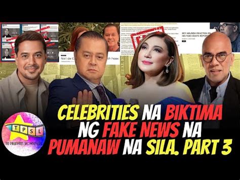 Celebrities Na Biktima Ng Fake News Na Pumanaw Na Sila Part Youtube