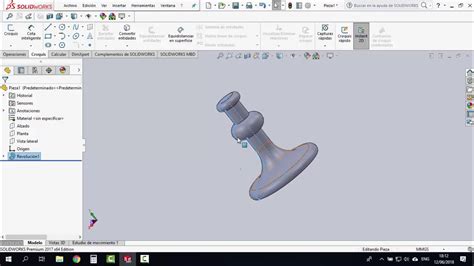 6 Solidworks Operaciones De Revolucion Y Barrido Candelabro Youtube