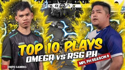 TOP 10 PLAYS OMEGA Vs RSG PH MPL PH Season 8 Week 2 Win Big Sports