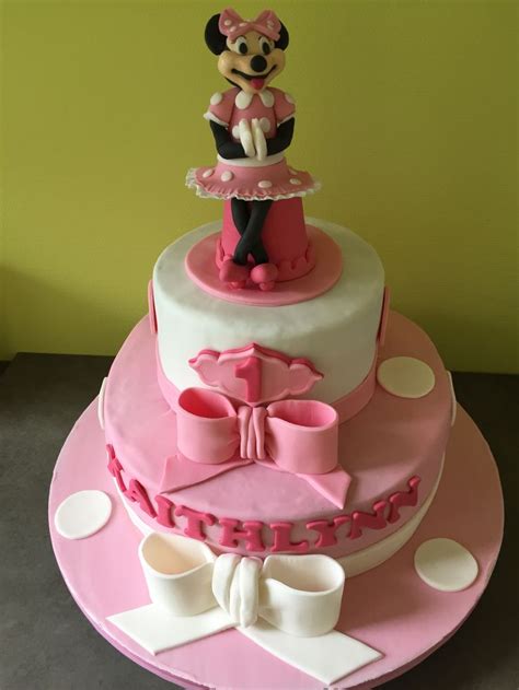 Cake Minnie Mouse Taart Fondant Taart Fondant