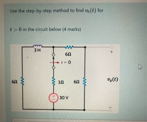 Solved Use The Step By Step Method To Find Vo T For T In Chegg