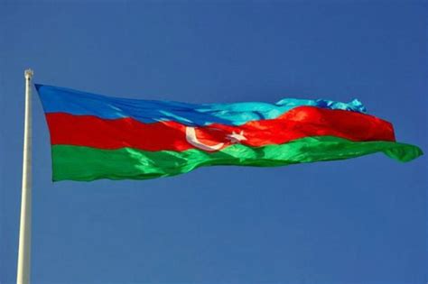 Flag Of Azerbaijan The Symbol Of Islamic And Turkish Cultu