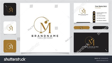 Initial Letter M Luxury Logo Design Vector With Royalty Free Stock