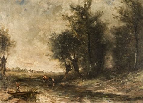 Paysage Jean Baptiste Camille Corot Estampe D Art