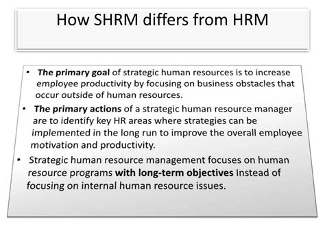 Definition Of Shrm Strategic Human Resource Management Ppt