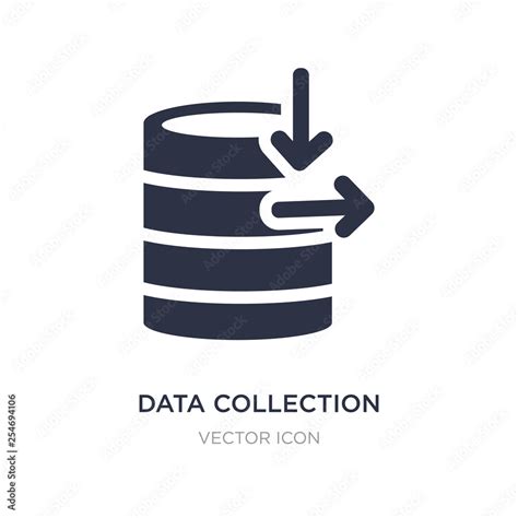 data collection icon on white background. Simple element illustration ...