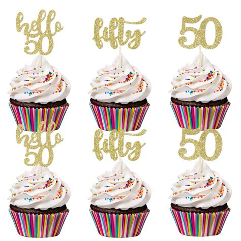 Buy Festiko Th Birthday Cupcake Toppers Pcs Hello Cupcake Toppers