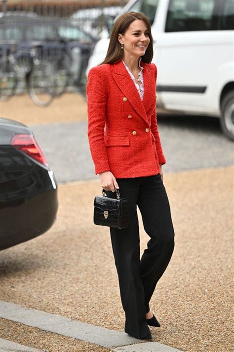 Kate Middleton Steps Out In Red Zara Jacket For Solo Trip To Denmark