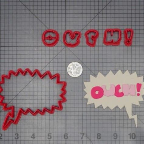 Comic Action Bubble Ouch Sign 266 K050 Cookie Cutter Set Jb Cookie