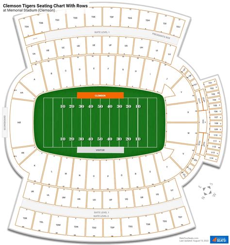 Clemson Football Stadium Seating Chart With Rows