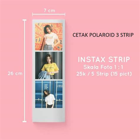 Jual CETAK FOTO POLAROID 3 STRIP 1500 PER 1 STRIP MINIM 10 STRIP