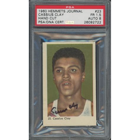 Cassius Clay Muhammad Ali Signed 1960 Hemmets Journal 23 Rc Autograph Graded 8 Psa 15