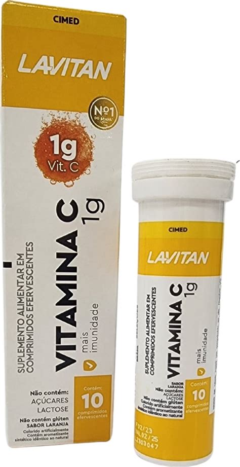 Cimed Lavitan Suplemento Alimentar Efervescentes Vitamina C 1g 10