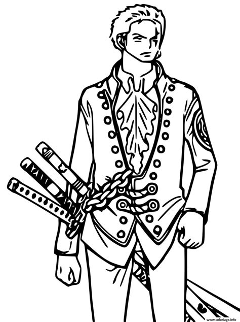 Coloriage Zoro One Piece Red Dessin One Piece à imprimer