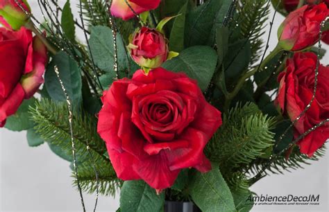 Red Rose Christmas centerpiece | Preserved Floral Arrangements & Silk ...