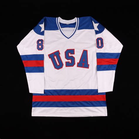 1980 Team USA Hockey Miracle On Ice Jersey Signed By 19 With Mike