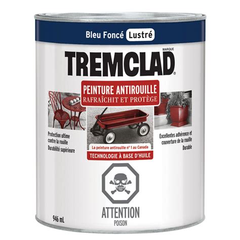 Peinture Antirouille Tremclad Ml Bleu Fonc Fini Lustr