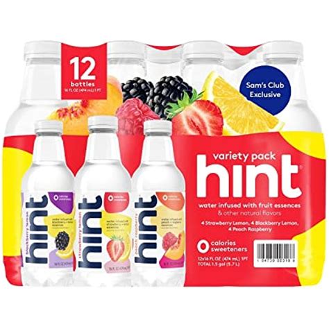 Hint Flavored Water Summer Variety Pack 16 Fluid Ounce Pack Of 12 Ebay