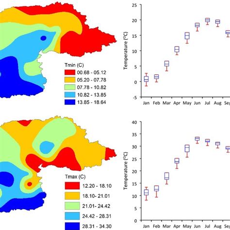 Spatial And Temporal Distributions Of Tmin And Tmax Over Uib In