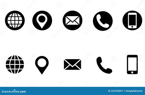 Flat Icons for Business Cards, Websites, Posters or Flyers Stock Vector - Illustration of ...