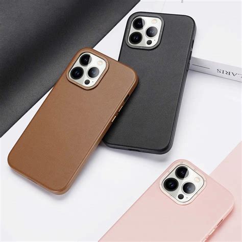 Dux Ducis Grit Faux Leather MagSafe Case дизайнерски кожен кейс с