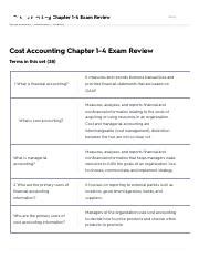 Cost Accounting Chapter Exam Review Flashcards Quizlet Pdf Cost