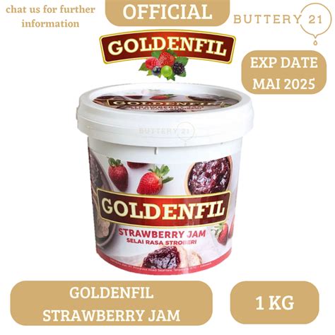 Jual GOLDENFIL STRAWBERRY JAM 1 KG SELAI STROBERI 1 KG Shopee Indonesia