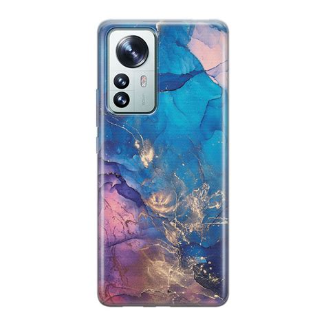 Etui Silikonowe Z Nadrukiem Xiaomi Lite Niebieski Marmur Golden