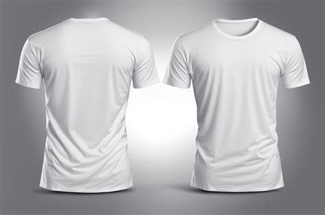 Camisa Blanca Por Delante Y Por Detr S Ia Generativa Foto Premium