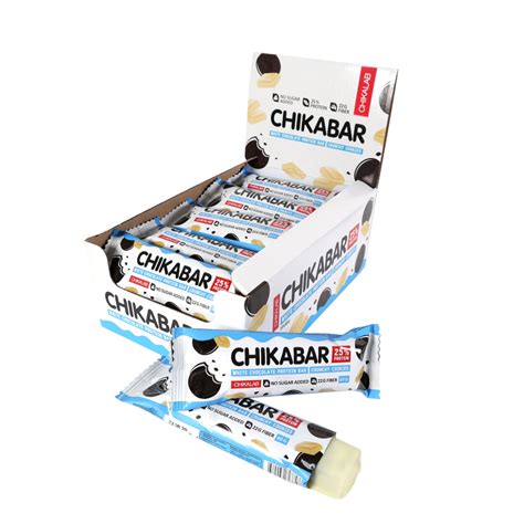 CHIKALAB Chocolate covered protein bar with filling CRUNCHY COOKIES 60 ...