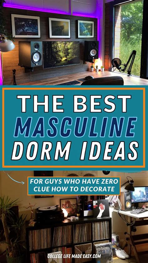 9 Cool Dorm Room Ideas For Guys So Youll Actually Enjoy College