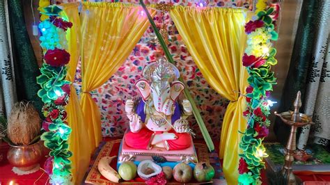 Ganpati sthapana at my home Pooja vidhi ganpati sthapna2023 गणश