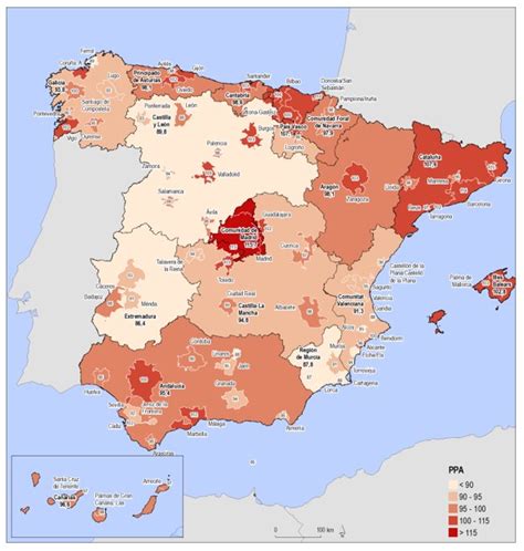 El Coste De La Vida En Las Comunidades Autónomas Áreas Urbanas Y Ciudades De España Aecr