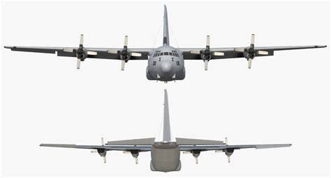 3d Model Lockheed C 130 Hercules Military Transport