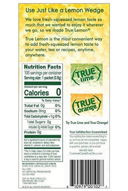 True Lemon® Crystallized Lemon Juice Packets | True Citrus