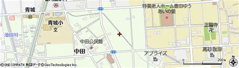 静岡県磐田市中田の地図 住所一覧検索｜地図マピオン