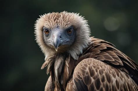 Premium Photo Portrait Of A Griffon Vulture A Bird Of Prey