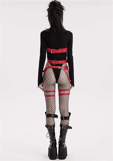 Punk Rave Mikasa [red] Leg Harness Buy Online Australia